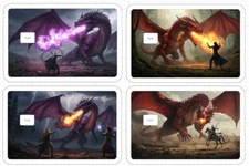 Fire Dragon ATM Debit Credit Card Sticker Skin Mage Archer Knight Green Red USA