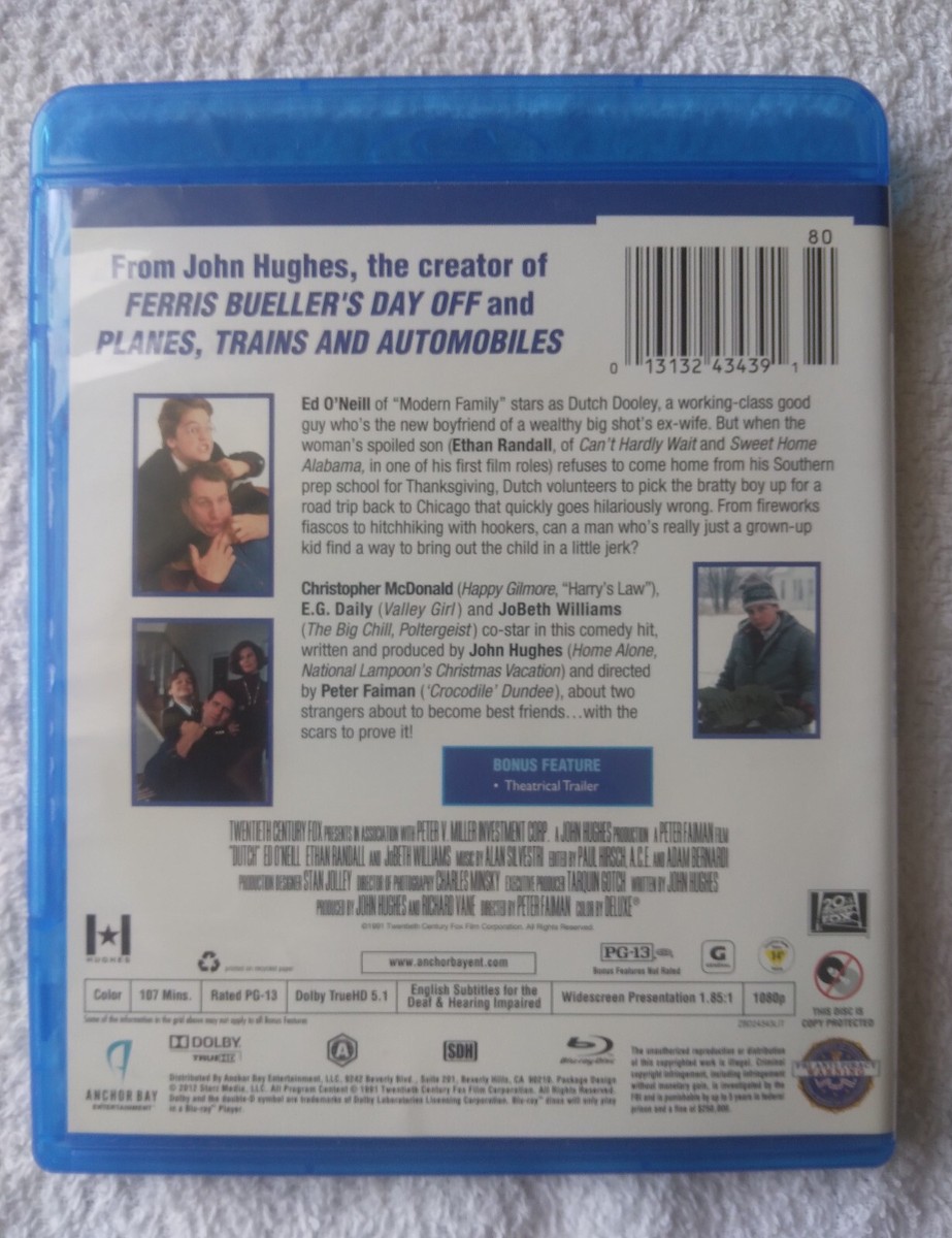 Dutch (Blu-ray, 1991) Authentic extremely rare HTF OOP Ed O'Neill Ethan  Randall