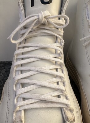 Y-3 ADIDAS YOHJI YAMAMOTO YUBEN WHITE MID LEATHER SNEAKERS FX0567 SZ 12.5 $_12.JPG?set_id=880000500F main image 4