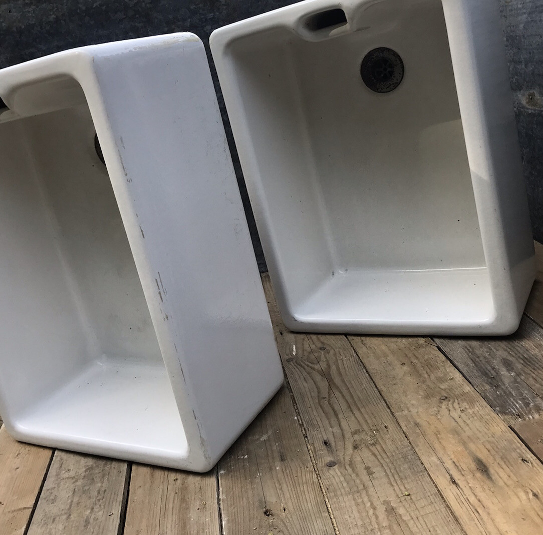 Vintage Belfast Sink Shaws Of Darwen Fire clay Heavy 24 X 18 X 10