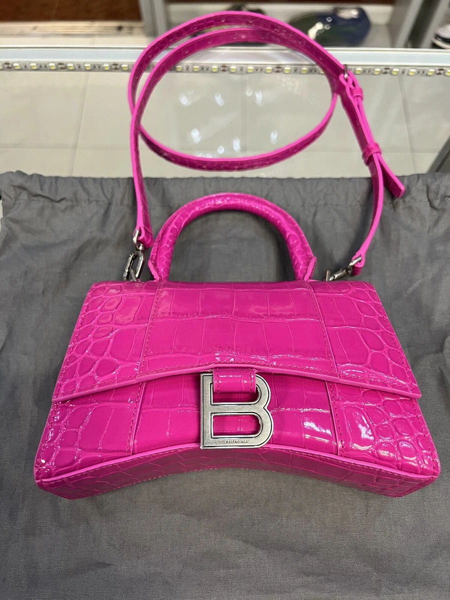 Balenciaga Hourglass Small Shiny CrocEmbossed TopHandle Bag Neiman Marcus #37 Balenciaga Hourglass Small Shiny CrocEmbossed TopHandle Bag Neiman Marcus
