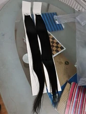 12A 34+34INCH RUSSIAN TAPE IN HUMAN HAIR EXTENTION 200g 80pcs STRAIGHT JET BLACK