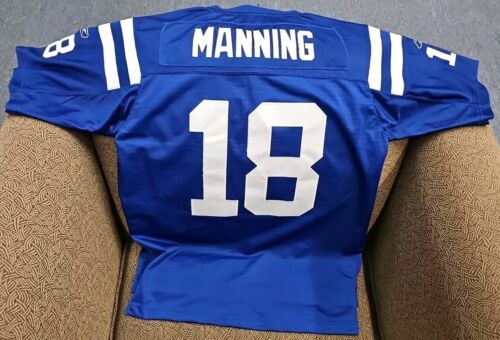 Reebok Peyton Manning Colts Jersey # 18 Youth Stitched Size L Large 14-16 NFL - Picture 2 of 6