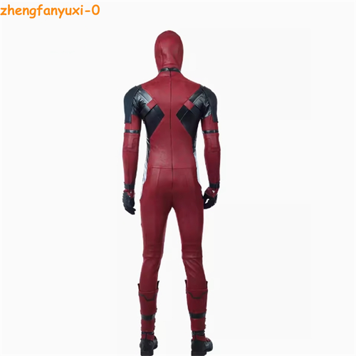 Deadpool Red Cosplay Costume Deadpool Suit Jumpsuit Halloween Accessories Shoes - Picture 8 of 18
