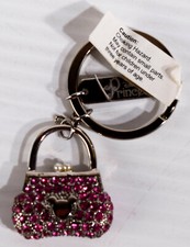 Disney Theme Park Princess Keychain Pink Rhinestone Purse Mickey Symbol - NWT