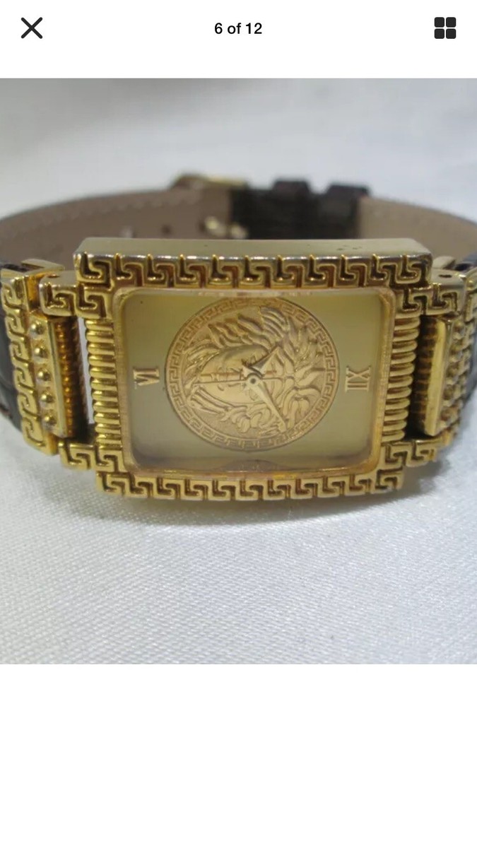 VINTAGE GIANNI VERSACE MEDUSA GOLDPLATED QUARTZ LADIES WATCH