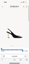 Saint Laurent Women s Black Patent Leather Po...