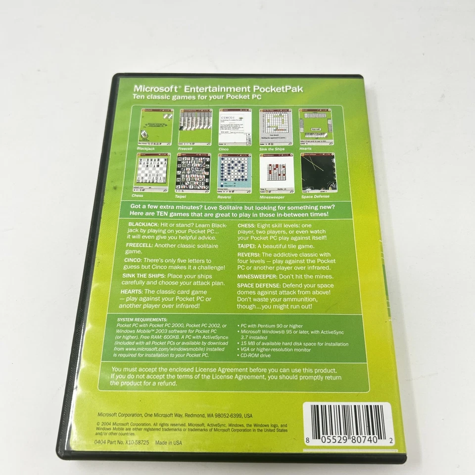 Microsoft Entertainment PocketPak CD 2004 for Pocket PC 10 Games - Image 3 of 3