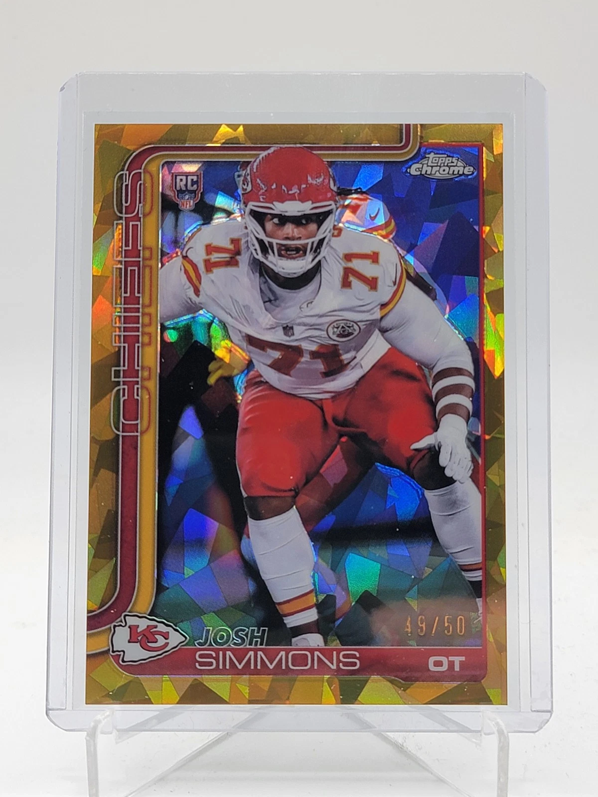 2025 Chrome Sapphire Josh Simmons #304 Gold Refractor /50