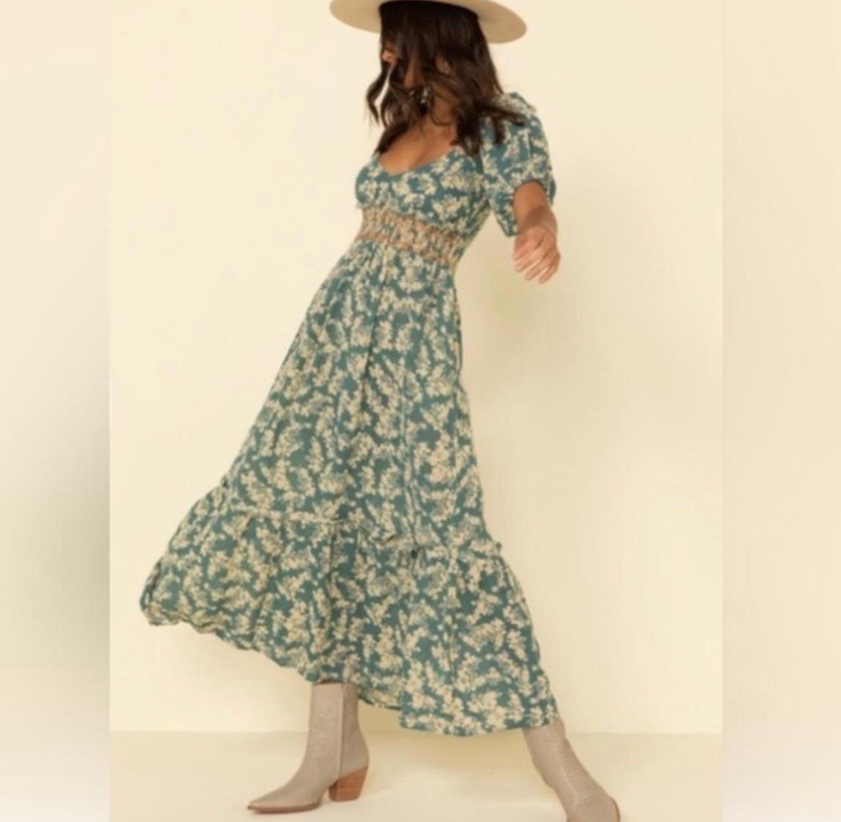 ✨Free People Ellie Seafoam Floral Dress✨