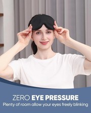 3D Sleep Eye Mask Side Sleeper Soft Breathable Blackout Shade Travel Relaxation