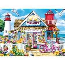 500 Piece Puzzle for Adults Coastal Flowers and Ocean View Jigsaw Puzzle fo...