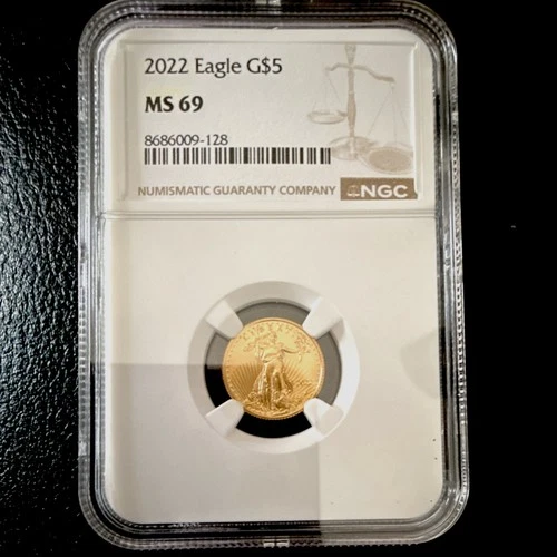 U.S. Mint American Eagle $5 Gold 1/10 oz 2022 NGC MS 69 8686009-128
