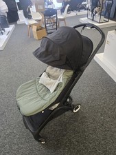 Bugaboo Butterfly Stroller - Black With Green Footmuff