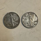 2 1943-S 50C Walking Liberty Half Dollar Free Ship CONUS