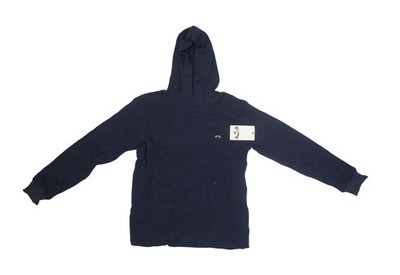 Billabong Hoodie Boys 12 Blue Keystone Waffle Knit Pullover Long Sleeve Logo