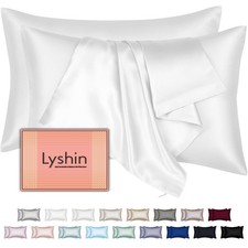 Mulberry Silk Pillow Cases 2 Pack Queen Size 20x30 Inches with Hidden Zipper,