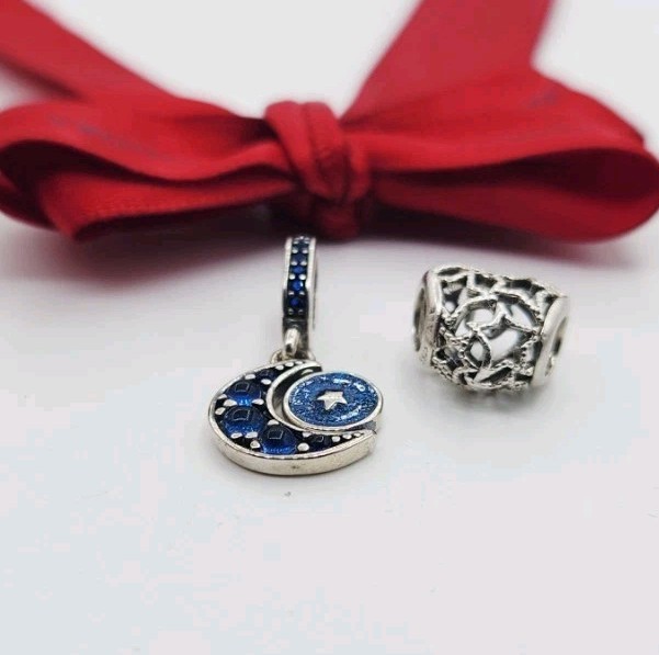 AUTHENTIC PANDORA CELESTIAL OPENWORK HEART STARS … - image 6