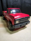 Vintage Tonka Steel Red Pickup Truck Yellow Blue Stripe Tailgate Made In USA
