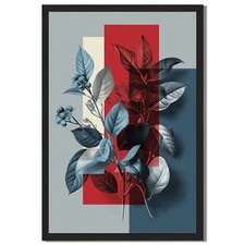 Botanical Plant Framed Canvas Print Vintage Floral Wall Art