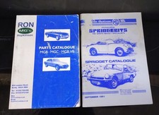 Rare Two Ron Hopkinson MG MGB MGC MGB V8 & Spridget Parts Catalogues.