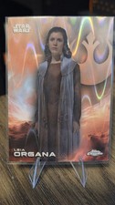 2025 Topps Chrome Star Wars 80 Leia Organa Chrome RayWave Refractor