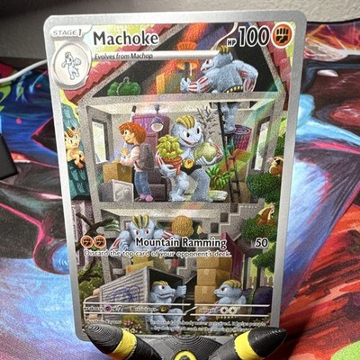 Pokémon Machoke 177/165 SV 151 Illustration Rare Holo Full Art Eng