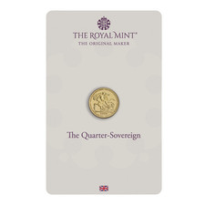 2026 Quarter 1/4 Solid Gold Sovereign Coin 22ct in Royal Mint Sealed Pack