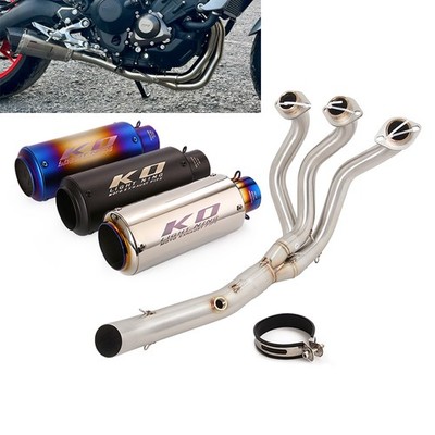 FZ09 XSR900 Full System Exhaust Tips Header Link Pipe For Yamaha MT-09 2014-2020