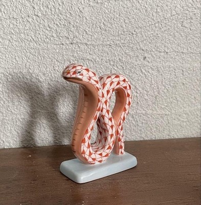 Herend HEREND Figurine Zodiac Snake Red