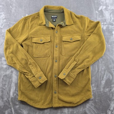 Outdoor Research Shirt Mens XS Yellow Fleece Long Sleeve Button Up Casual