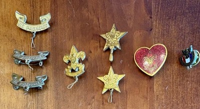 Vintage BSA Rank Pin Lot - 2nd Class, First Class, Star, Life, NESA - VGUC!