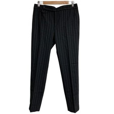 POLO RALPH LAUREN Striped Wool Pants Slacks Size 6 Black Women USED