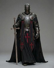 Full Body Barbuta Knight Armor   Medieval Templar Steel Suit for Cosplay  LARP