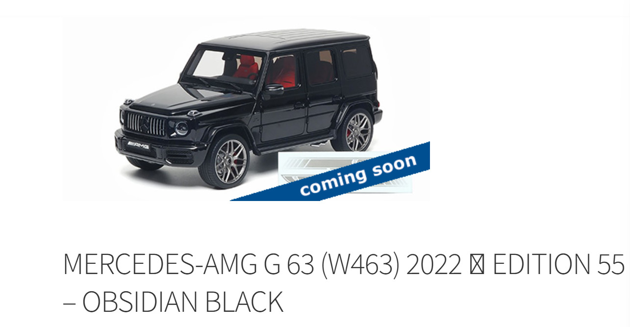 Mercedes AMG G 63 W463 Edition 55 Almost Real 1/18 pour décoration bureau