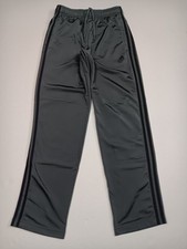 Adidas Track Pants Size Small Gray Black 3-Stripes Warm Up Straight Leg H48431