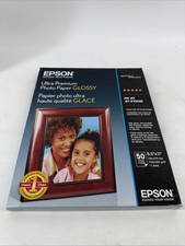 Epson Ultra Premium Photo Paper GLOSSY 8.5X11 Inches, 50 Sheets S042175 White
