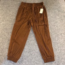 A New Day Jogger Pants Elastic Waist Drawstring Women's Size M Brown NWT