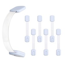 10-Pack Child Safety Cabinet Locks Adjustable No Drilling Baby Proofing Strap...