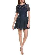 Milly Lana Floral Geo Combo Lace Mini Dress Women's