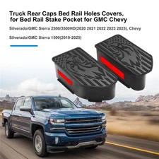 Stake Pocket Covers Caps Rail Hole Plugs For 2019-2025 Silverado 1500 Accessorie