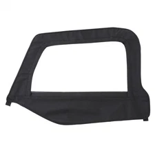 Smittybilt 79435 Soft Top Driver Side Door Skin with Frame - Black Diamond