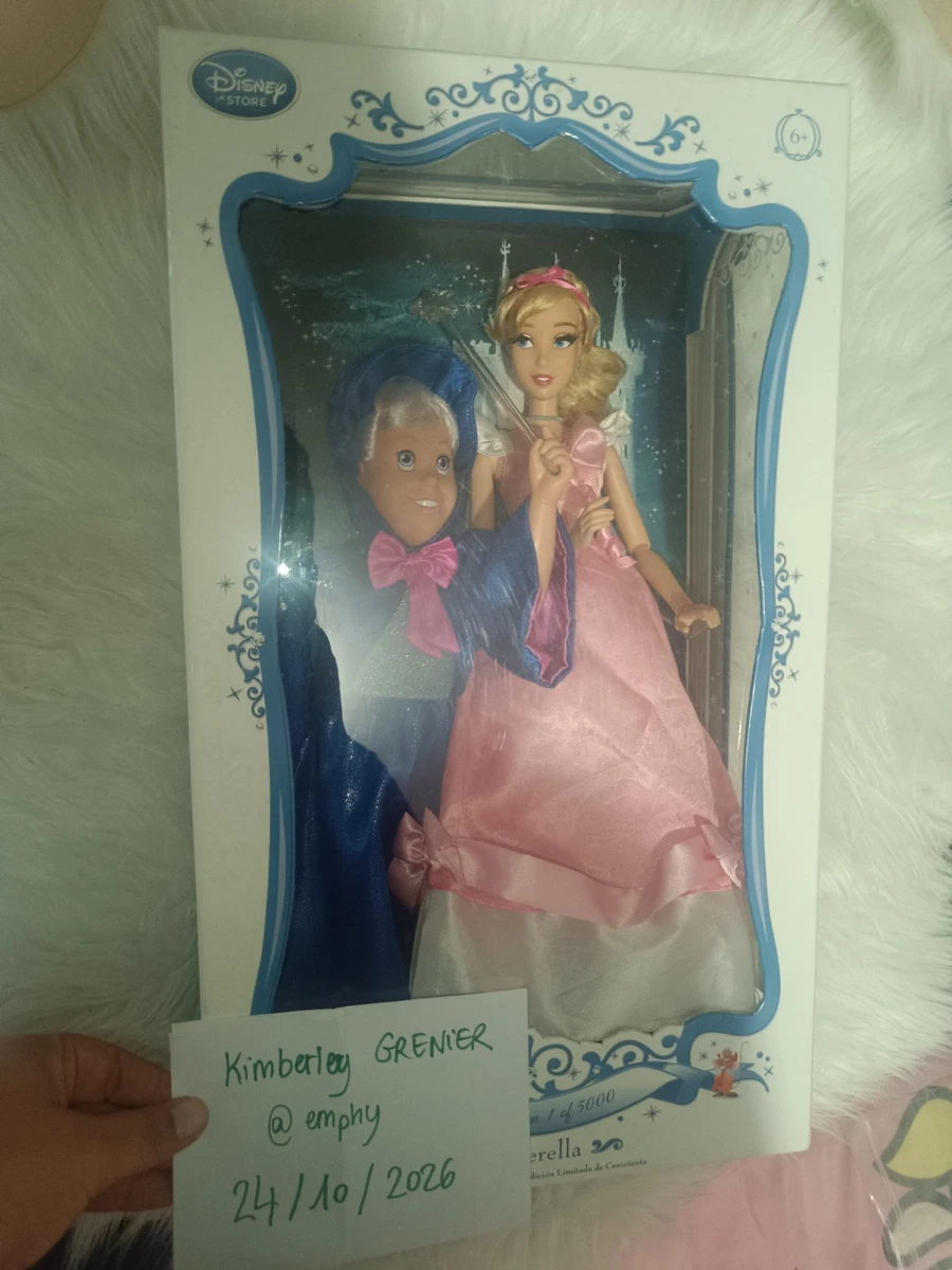 Muñeca Cenicienta de 17"" edición limitada de 17"" con hada madrina