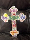 Christian Cross Shaped Wooden Wall Hanging Home Decor — photo 2
