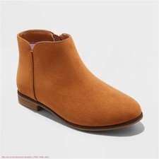 Girls Opal Zipper Boots - Cat  Jack Cognac 3 SEE DEAL  