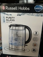 Russell Hobbs Purity Glass Kettle BRITA Filter Blue Illumination 3kW 20760-10