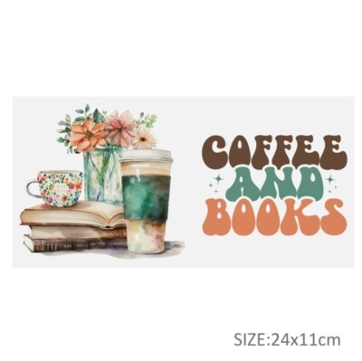1 Piece Cup Wrap, Transfer Stickers for Glass Uv DTF Coffee and Books
