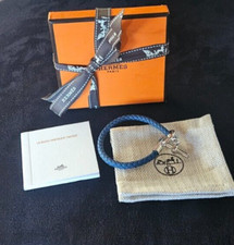 Bracciale Hermès Glénan H Blu Taglia T3 Braccialetto Uomo