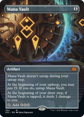 [1x] Mana Vault - Borderless Near Mint, English Double Masters 2022 Extras MTG M