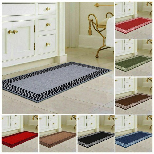 Non Slip greeky Runner Rug Living Room Carpet Bedroom Hallway Kitchen Floor Mat - Picture 3 of 68